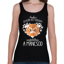 PRINTFASHION Megtaláltam a mancsod - Macska - Női atléta - Fekete női trikó