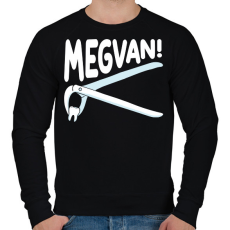 PRINTFASHION Megvan! - Férfi pulóver - Fekete