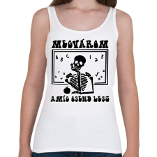 PRINTFASHION Megvárom - Csontváz - Női atléta - Fehér női trikó