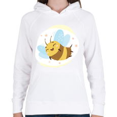 PRINTFASHION Méhecske 4 - Női kapucnis pulóver - Fehér
