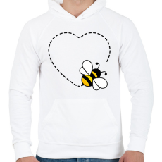 PRINTFASHION Méhecske  - Férfi kapucnis pulóver - Fehér
