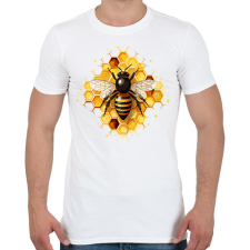 PRINTFASHION Méhecske - Férfi póló - Fehér férfi póló