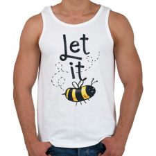 PRINTFASHION Méhecske - Let it bee - Férfi atléta - Fehér atléta, trikó