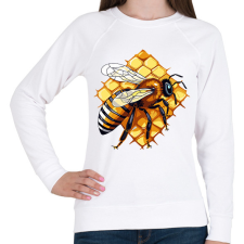 PRINTFASHION Méhecske - Női pulóver - Fehér női pulóver, kardigán
