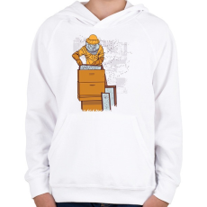 PRINTFASHION Méhész - Gyerek kapucnis pulóver - Fehér