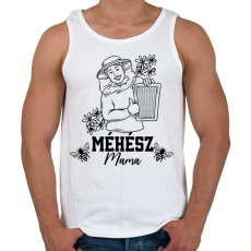PRINTFASHION Méhész mama - Férfi atléta - Fehér