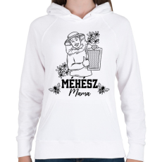 PRINTFASHION Méhész mama - Női kapucnis pulóver - Fehér