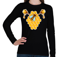 PRINTFASHION Méhész  - Női hosszú ujjú póló - Fekete női póló
