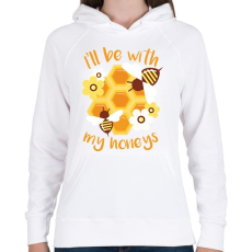 PRINTFASHION Méhész - Női kapucnis pulóver - Fehér