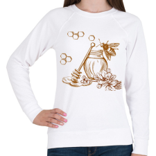 PRINTFASHION Méhész  - Női pulóver - Fehér női pulóver, kardigán