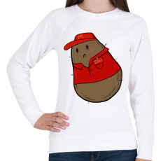 PRINTFASHION Mekis krumpli - Női pulóver - Fehér