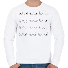 PRINTFASHION Mellek - Férfi pulóver - Fehér