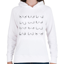 PRINTFASHION Mellek - Női kapucnis pulóver - Fehér női pulóver, kardigán