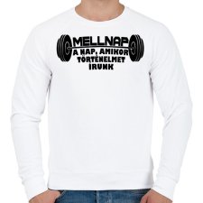 PRINTFASHION Mellnap - Férfi pulóver - Fehér férfi pulóver, kardigán