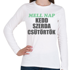 PRINTFASHION Mellnap - Női hosszú ujjú póló - Fehér női póló