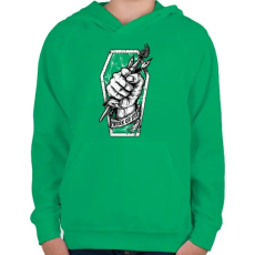 PRINTFASHION Meló halálig - Gyerek kapucnis pulóver - Zöld