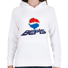 PRINTFASHION Melted Bepis - Női kapucnis pulóver - Fehér női pulóver, kardigán