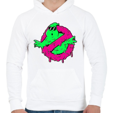 PRINTFASHION Melted Slimer - Férfi kapucnis pulóver - Fehér férfi pulóver, kardigán