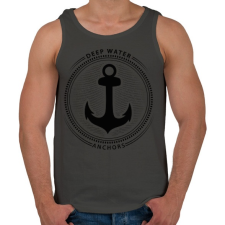 PRINTFASHION Mélytengeri horgony - Férfi atléta - Sötétszürke atléta, trikó