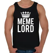 PRINTFASHION Mém király - Meme lord - Férfi atléta - Fekete atléta, trikó