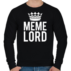 PRINTFASHION Mém király - Meme lord - Férfi pulóver - Fekete