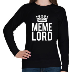 PRINTFASHION Mém király - Meme lord - Női pulóver - Fekete