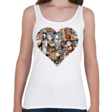 PRINTFASHION Meme cat heart - Női atléta - Fehér női trikó
