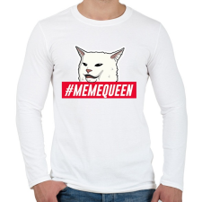 PRINTFASHION Meme Queen - Férfi hosszú ujjú póló - Fehér férfi póló