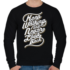 PRINTFASHION Menj tovább - Férfi pulóver - Fekete
