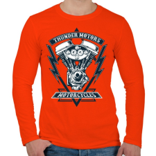 PRINTFASHION Mennydörgő motorok - Férfi hosszú ujjú póló - Narancs férfi póló