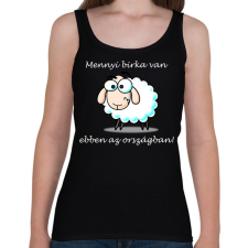 PRINTFASHION Mennyi birka - Női atléta - Fekete női trikó