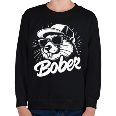 PRINTFASHION Menő Bober - Gyerek pulóver - Fekete