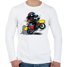 PRINTFASHION Menő farkas - Férfi hosszú ujjú póló - Fehér férfi póló