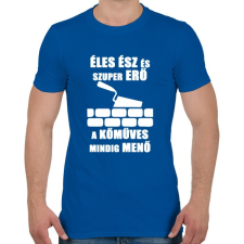 PRINTFASHION menő kőműves - Férfi póló - Királykék férfi póló