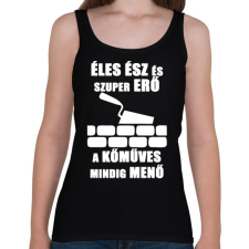 PRINTFASHION menő kőműves - Női atléta - Fekete női trikó