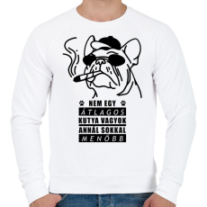 PRINTFASHION Menő kutya - Férfi pulóver - Fehér