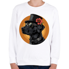 PRINTFASHION Menő Labrador - Gyerek pulóver - Fehér