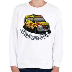 PRINTFASHION mentőautó 1 - Gyerek pulóver - Fehér