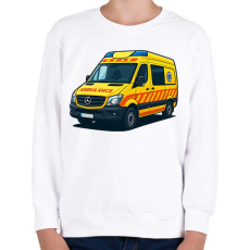 PRINTFASHION Mentőautó 2 - Gyerek pulóver - Fehér