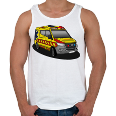 PRINTFASHION Mentőautó - Férfi atléta - Fehér