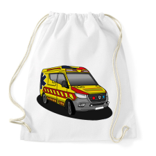 PRINTFASHION Mentőautó - Sportzsák, Tornazsák - Fehér tornazsák