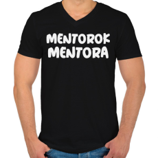 PRINTFASHION MENTOROK MENTORA - Férfi V-nyakú póló - Fekete