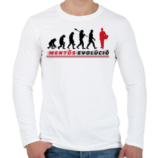 PRINTFASHION Mentős evolúció - Férfi hosszú ujjú póló - Fehér