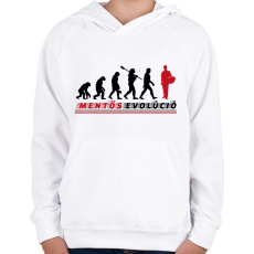 PRINTFASHION Mentős evolúció - Gyerek kapucnis pulóver - Fehér