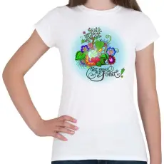 PRINTFASHION Mentsd meg a Földet! - Női póló - Fehér