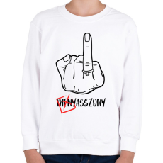 PRINTFASHION Menyasszony VS Asszony - Lánybúcsús póló minta - Gyerek pulóver - Fehér