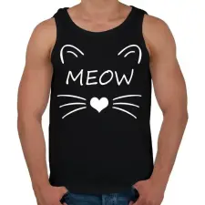 PRINTFASHION MEOW - Férfi atléta - Fekete atléta, trikó