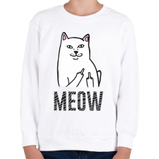 PRINTFASHION Meow - Gyerek pulóver - Fehér gyerek pulóver, kardigán