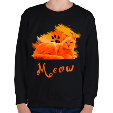 PRINTFASHION meow - Gyerek pulóver - Fekete