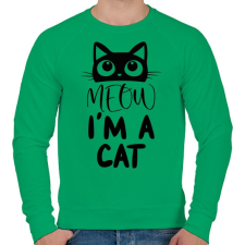 PRINTFASHION Meow, I'm a cat - Férfi pulóver - Zöld férfi pulóver, kardigán